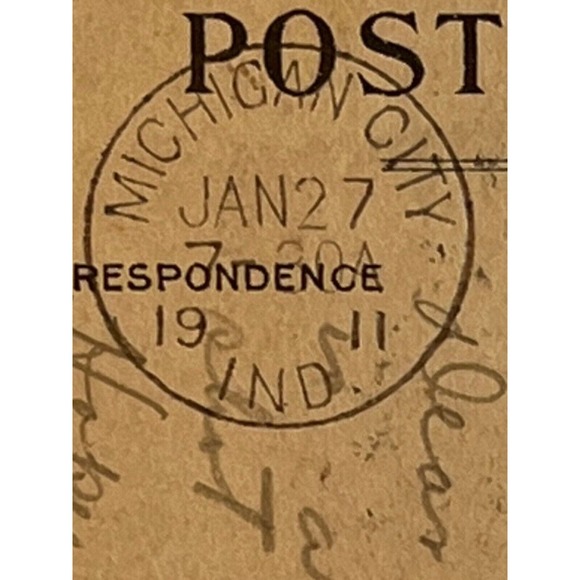 Antique Posted 1911 Ephemera Postcard Humorous Art Signed Carmichael 1910 Posted - Picture 7 of 8